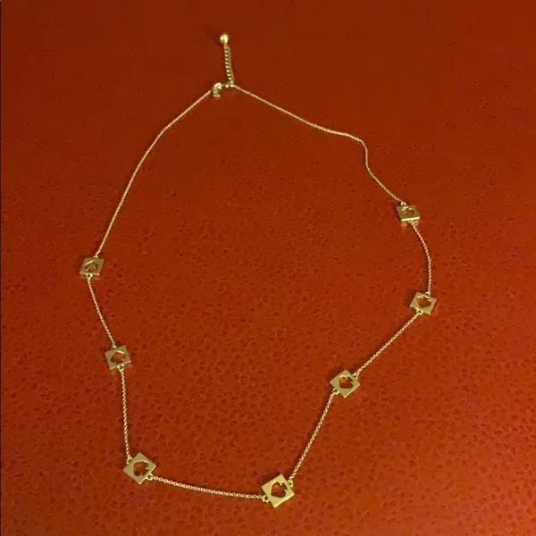 Kate Spade Silver Hole Punch Out Long Necklace - Image 3