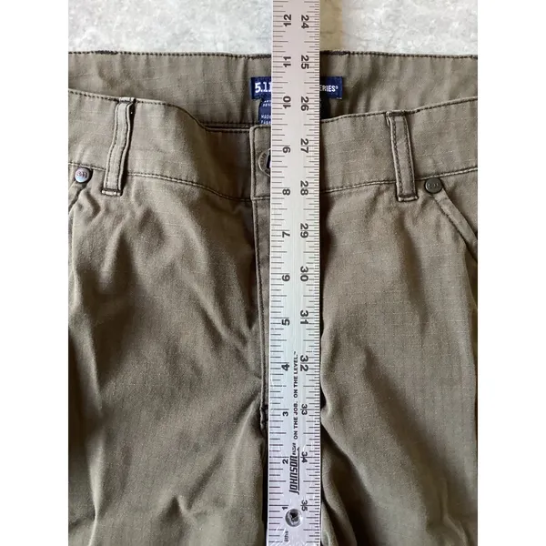 5.11 Tactical Series Womens Ripstop Pants Size 14 Regular Olive Brown Cargo TDU - Image 4