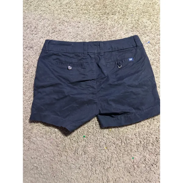 GAP Womens‎ Black Chino Shorts Mid Rise Stretch Cotton Size 2 - Image 5