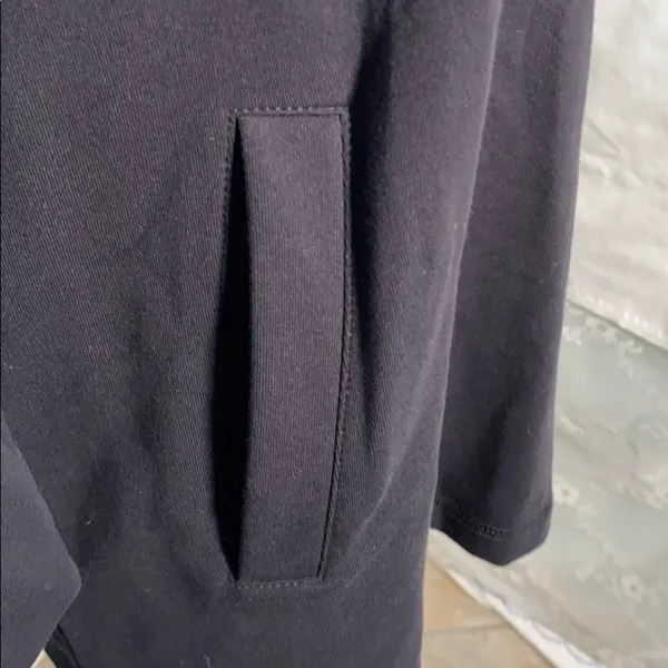 Terry Lewis Classic Luxuries Tunic Womens Size S Black Quarter Zip Cotton Sporty - Image 4