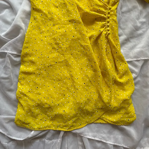 Lush Wrap Polka Dot Mini Dress - Image 7