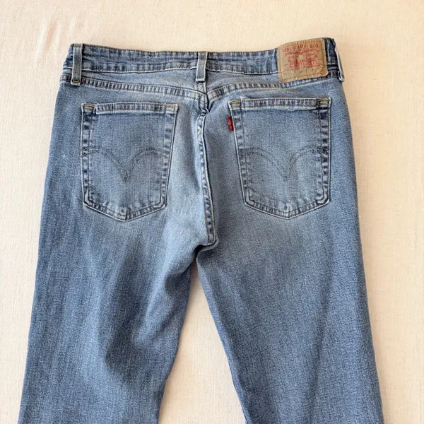 Levi's 518 Superlow Stretch Boot Cut Jeans Juniors 11‎ Y2K Low Rise 31x28.5 - Image 7