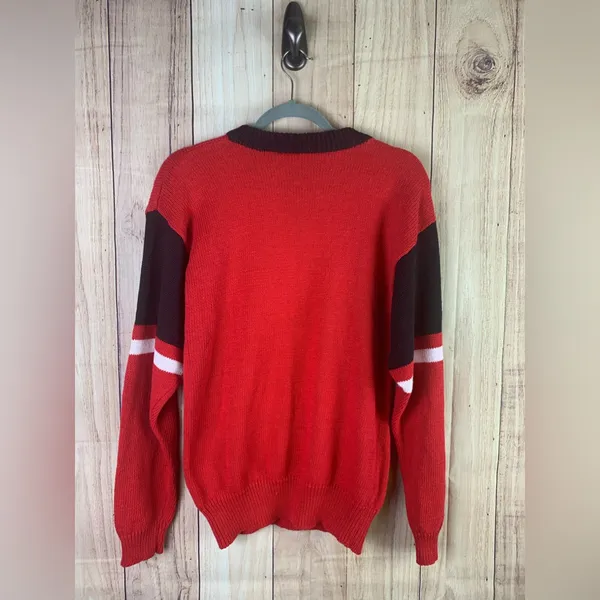 Vintage‎ 90s Mickey Mouse Sweater Size Medium Red - Image 5