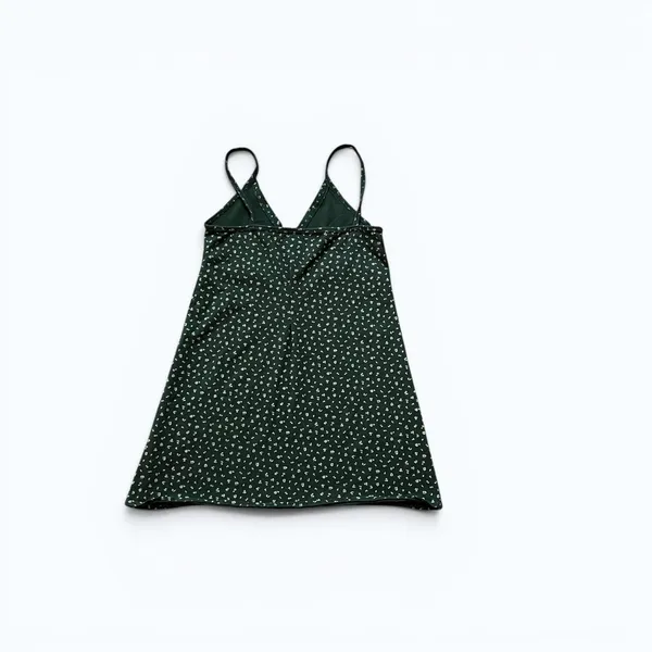 Brandy Melville John Galt Green Mini Slip Dress Womens 0 Strappy Made in Italy - Image 4