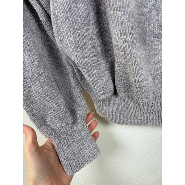Prana Auberon Cowl‎ Neck Sweater Womens Small Grey Purple Long Sleeve Pullover - Image 4
