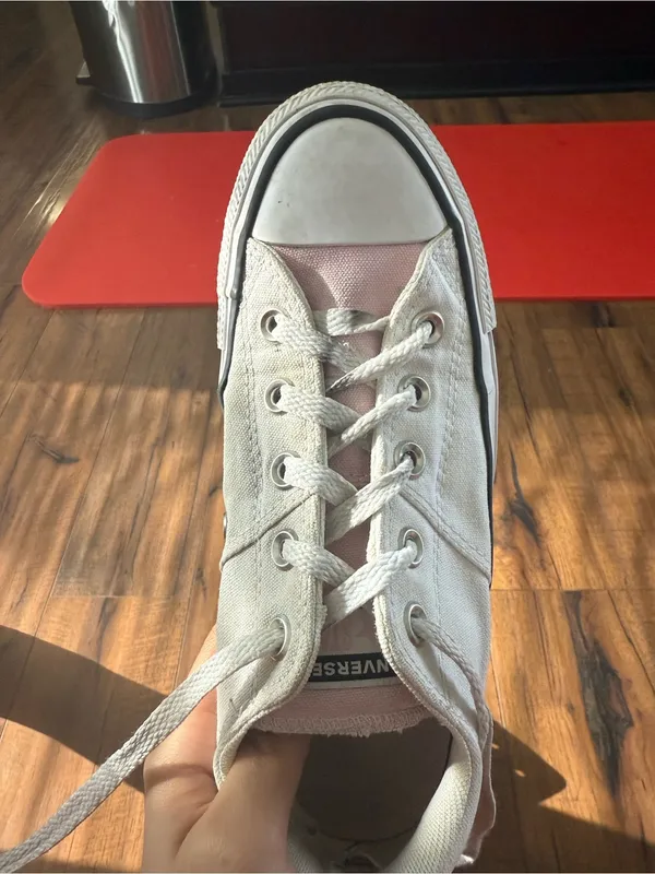 Tricolor Grey and Pink Low Rise Converse Women’s Size 6 - Image 12