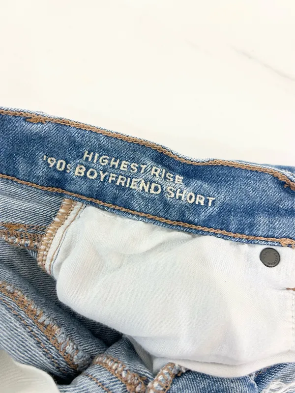 American Eagle Women’s High-Rise Ripped Denim 90s Boyfriend Jean Shorts - 000 - Image 5