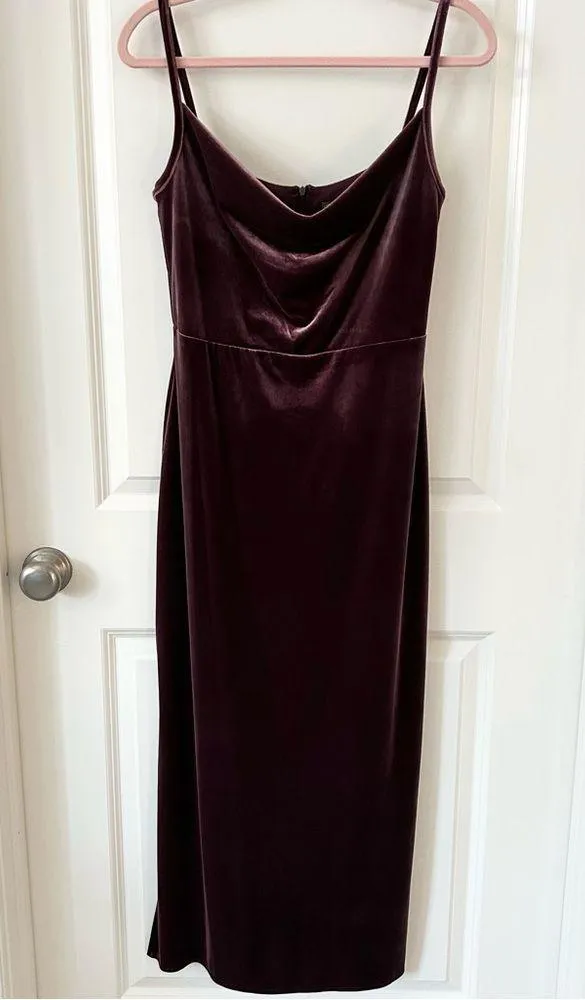 Taylor Purple Crushed Velvet Dress 8 - Image 2