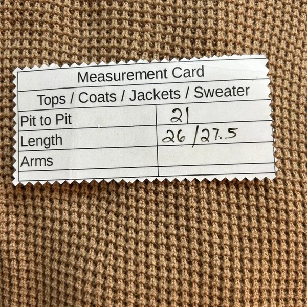 Michael‎ Kors Waffle Knit Thermal Sweater Brown Large - Image 6