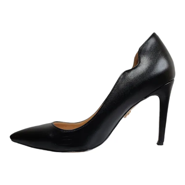 Petit Cadeau Lavinia Black Vegan Leather Stilettos Women's Size 7 - Image 3