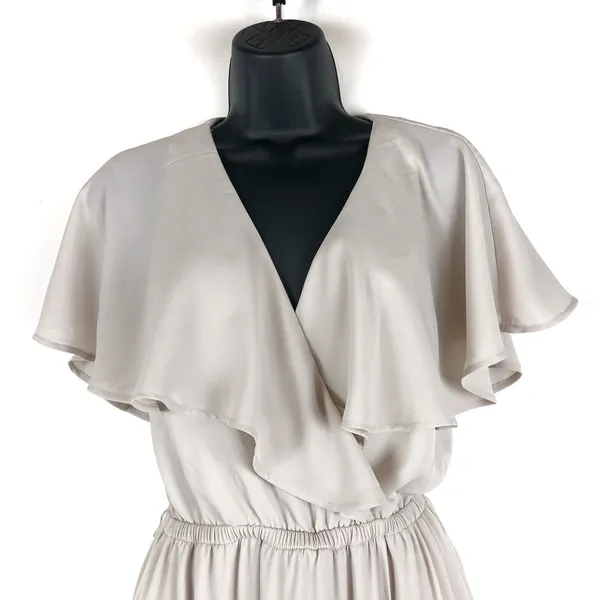Show Me Your Mumu Audrey Maxi Dress Tan Ruffle Bridesmaid Small Wedding - Image 3