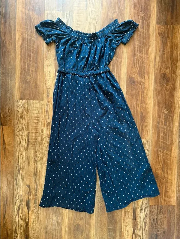 Anthropologie Findley Off-The-Shoulder Navy Blue Jumpsuit Women's - Image 6