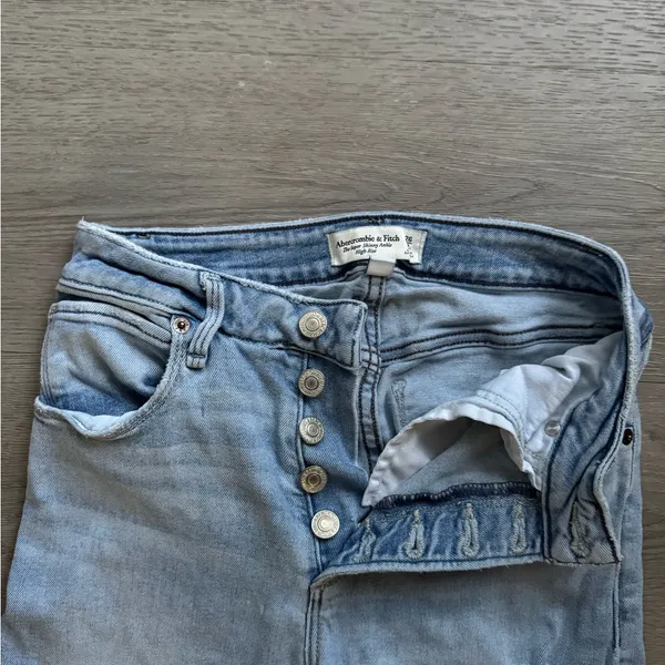 Abercrombie & Fitch Super Skinny Ankle High Rise Curve Love Button Fly Jeans - Image 4