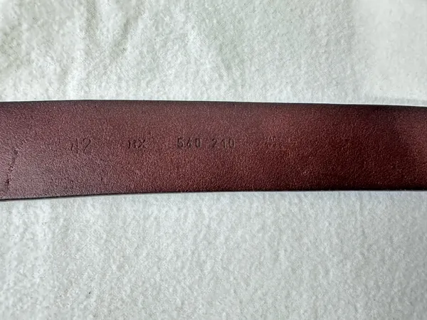 Tommy Hilfiger Brown Vintage Leather Belt 42 Western Tooled Classic Buckle - Image 6