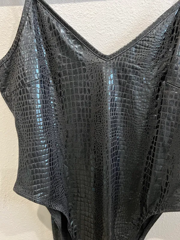 SheIn Black Snake Skin Body suit - Image 3