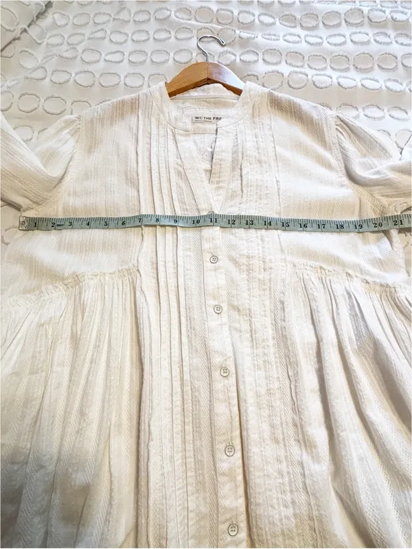 Free People We the Free Willow Button Down Ivory NWT size Small Light Boxy Airy - Image 11