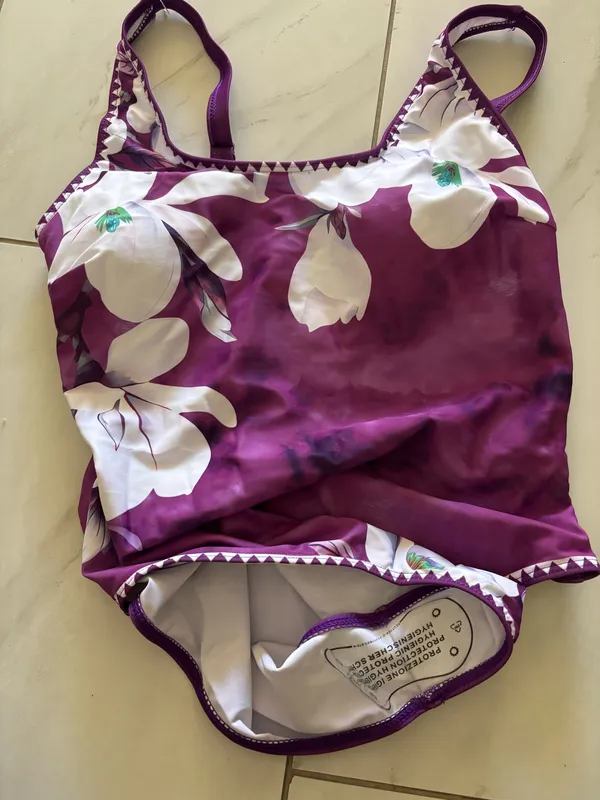 Floral Swimsuit Purple Size M - Image 5
