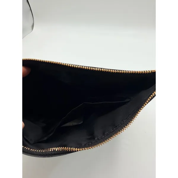 Dolce & Gabbana Beauty Pouch Clutch Logo Makeup Bag Women's Black Gold New - Image 9