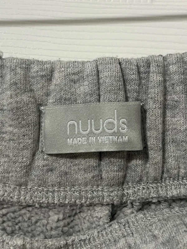 Nuuds Vintage Fleece Gray Oversized Loungewear Sweat Shorts XXL - Image 3