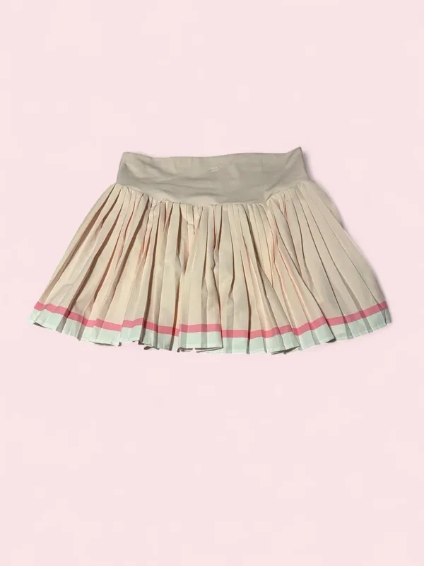 all in motion Pink Pleated Mini Skort with Pink and White trim - Image 2