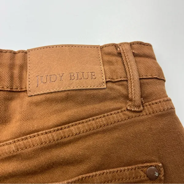 Judy Blue High Rise‎ Control Top Wide Leg Crop Jean Camel Brown Size 13 / 31 - Image 12
