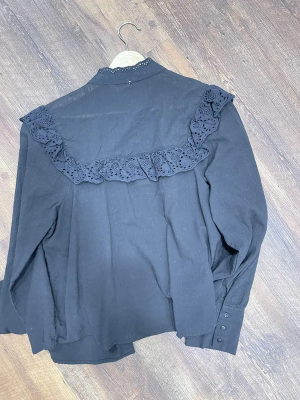 Button Blouse Black - Image 2