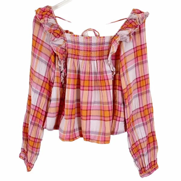 Free People Siena Plaid Pullover Top - Image 2