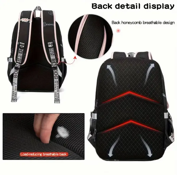 Bob Urban NWT Casual, Lightweight And Large Capacity School Bag - Image 3