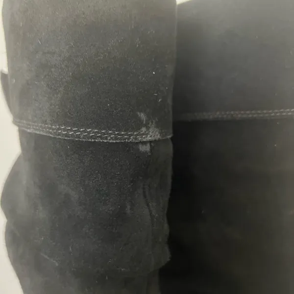 Gianni Bini Black Suede Slouch Knee High low heel Boots Foldover Cuff Size 8M - Image 3