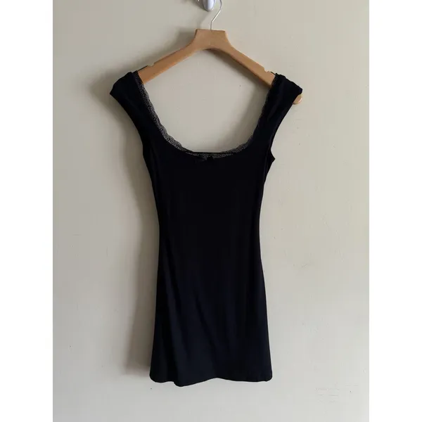 Windsor Whimsical Glam Bow and‎ Lace Mini Dress XS Size Extra Small Sexy Black - Image 3