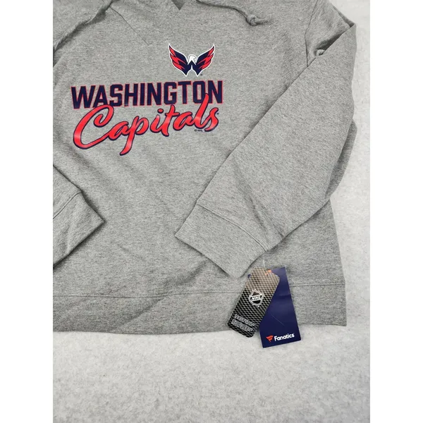 Fanatics Women's‎ XL Washington Capitals Hockey Script Pullover HoodieSweatshirt NHL - Image 3