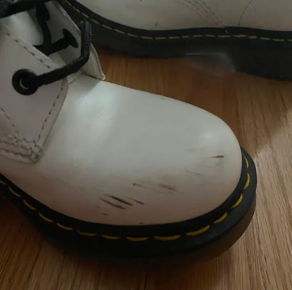 Dr. Martens White 1490 Leather Lace Up Boots - Image 5