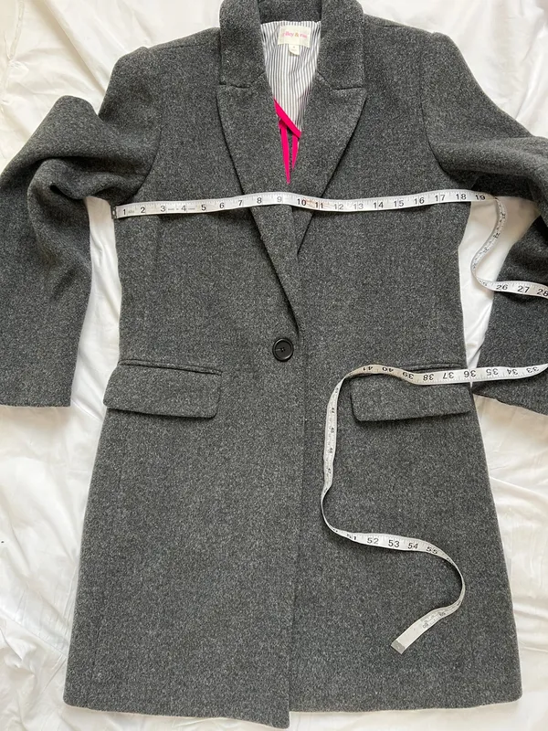Riley & rae Classic Women's Gray Single-Button Coat - Image 8