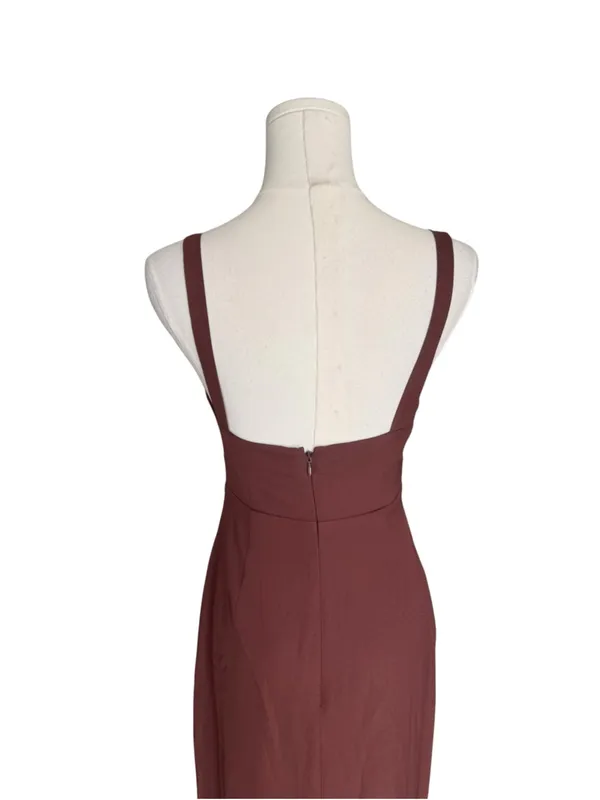 BHLDN - Brown Twist Front Cutout Midi Dress Size 0 - Image 7
