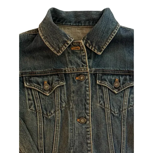 Vintage GAP Denim Jacket Womens Small Blue Jean Trucker 90s Made Phillipines - Image 9