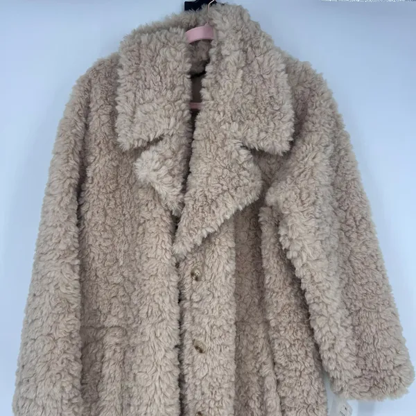 Aqua Faux Fur Coat- No belt- Size XL - Image 4