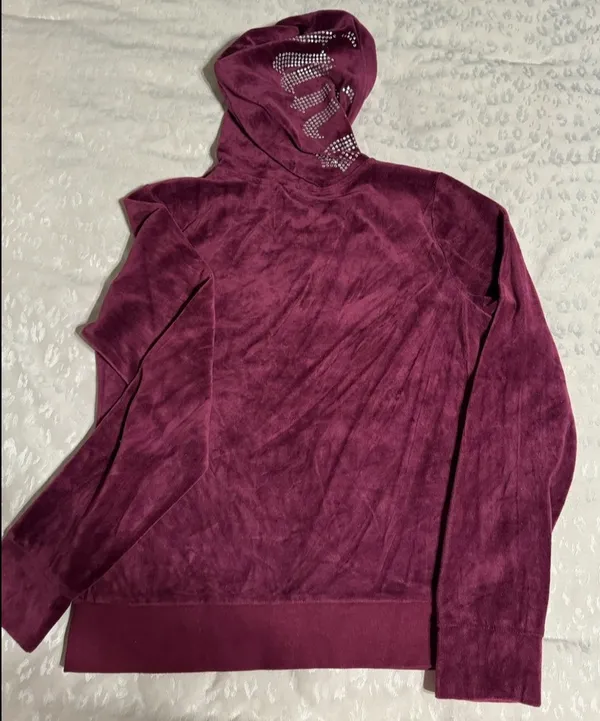 Juicy Couture Zip Up Blinged Rhinestone Hoodie - Image 4