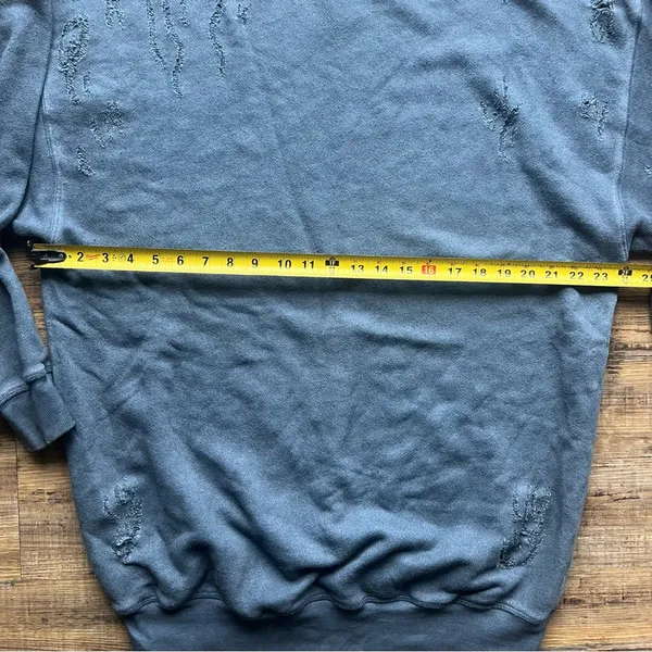 Free People We The Free Womens Blue Distressed Torn Pullover Tunic Sweater Sz XS - Image 4