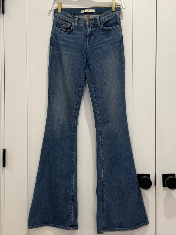 Vintage J Brand Low Rise Flare Jeans 24 Icicle Blue Y2K Minimal Retro 2000s - Image 5