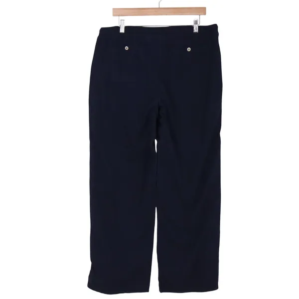 Fashion Bug Pants Womens XL Straight Leg Navy Blue 100% Cotton Excellent - Image 4