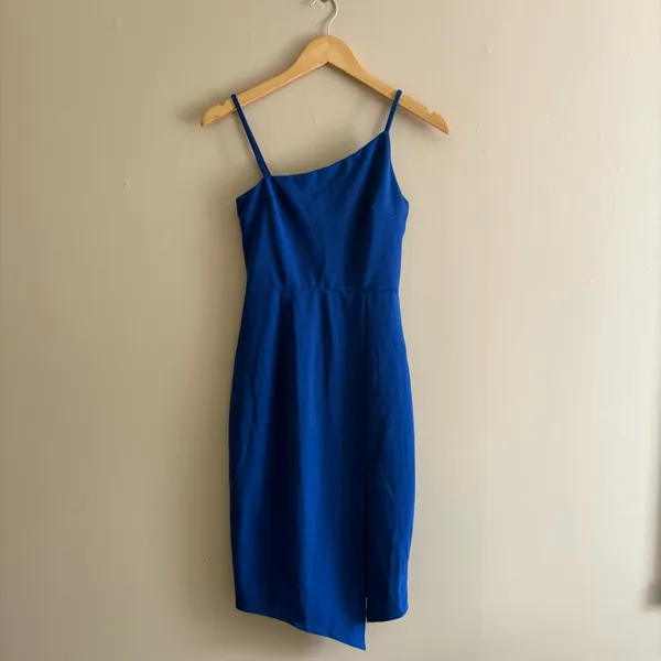 Lulus Shape the Night Cobalt Blue Asymmetrical Midi Dress Size Small Cocktail - Image 4