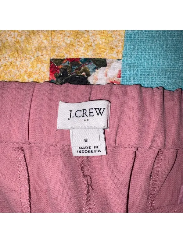 J.Crew $98 Pull On Easy Pant Woman’s Size 8 pink Ankle Length pants size 8 - Image 3