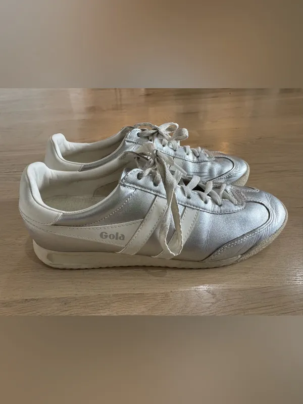 Gola Torpedo Glimmer sneaker silver / off white size 9 - Image 3