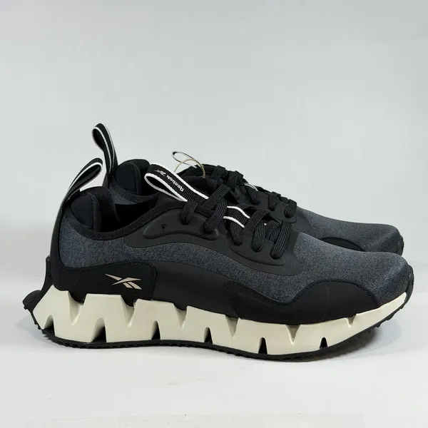 Reebok Size-9‎ Womens Zig Dynamica CLW Black Chalk Sneakers Shoes - Image 2
