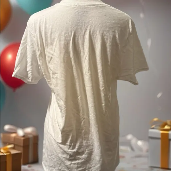 Gildan White‎ Tee with Butterfly Design - Image 4