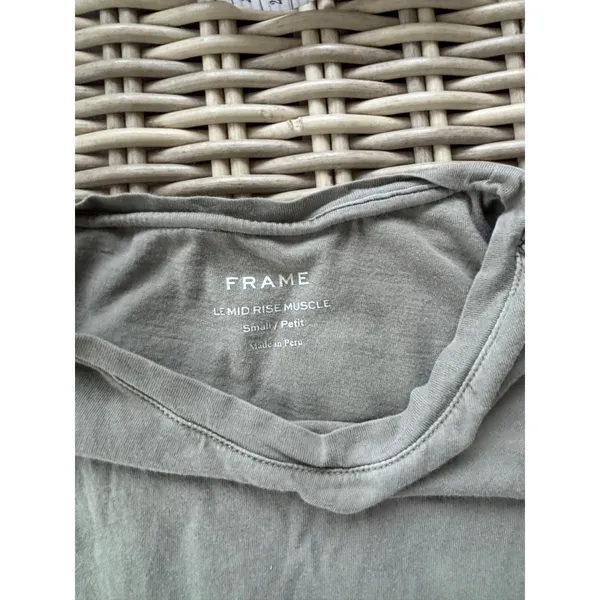 FRAME Le Mid Rise Muscle Tee‎ Small boho layered athleisure minimalist classic - Image 4