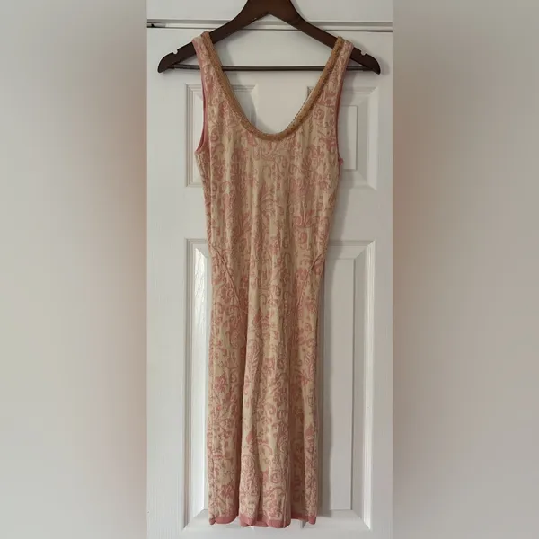 Free People‎ Starstruck Champagne Corset Knit Sleeveless Dress Size Small EUC - Image 2