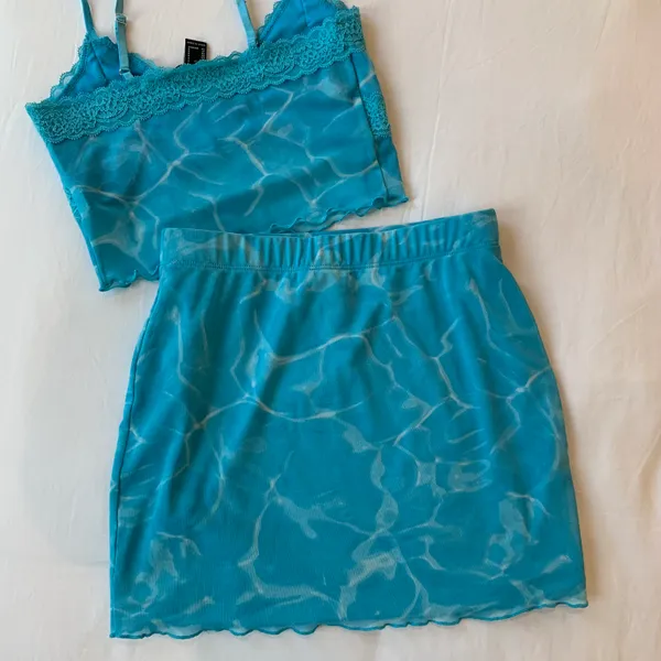 Forever 21 Aqua Matching Skirt Set - Image 7