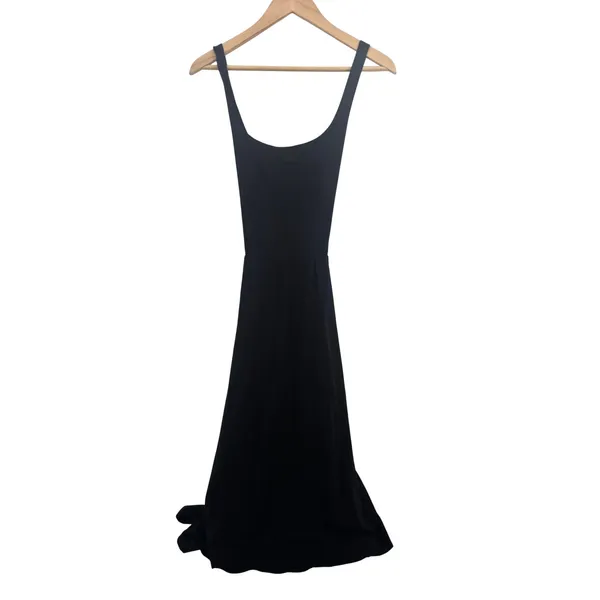 Reformation Dress Womens L Kaila Maxi Black Front Tie Cutout EUC - Image 4