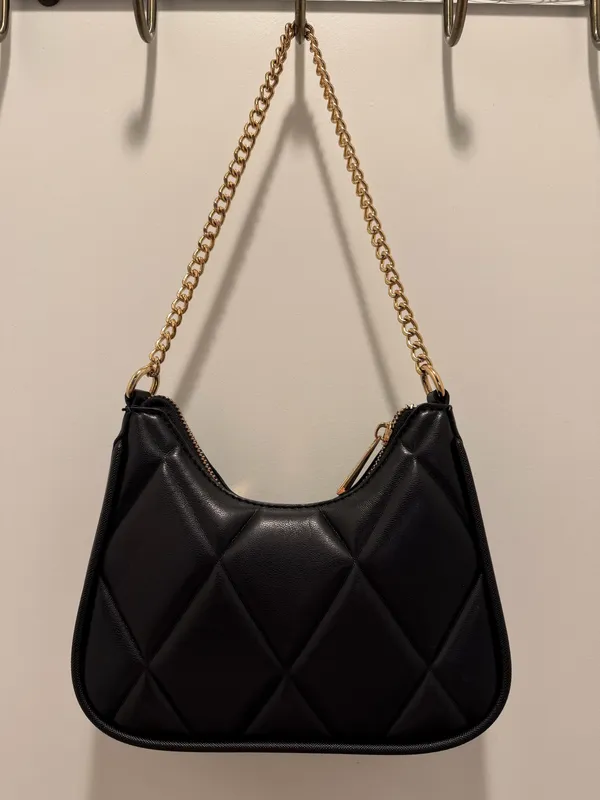 ALDO Bojo Purse Black Gold Chain - Image 2